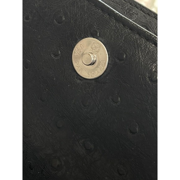 Guess Vintage Hobo Sequin Metal Logo Shoulder Bag Faux  Ostrich Leather  Y2K - Picture 7 of 13